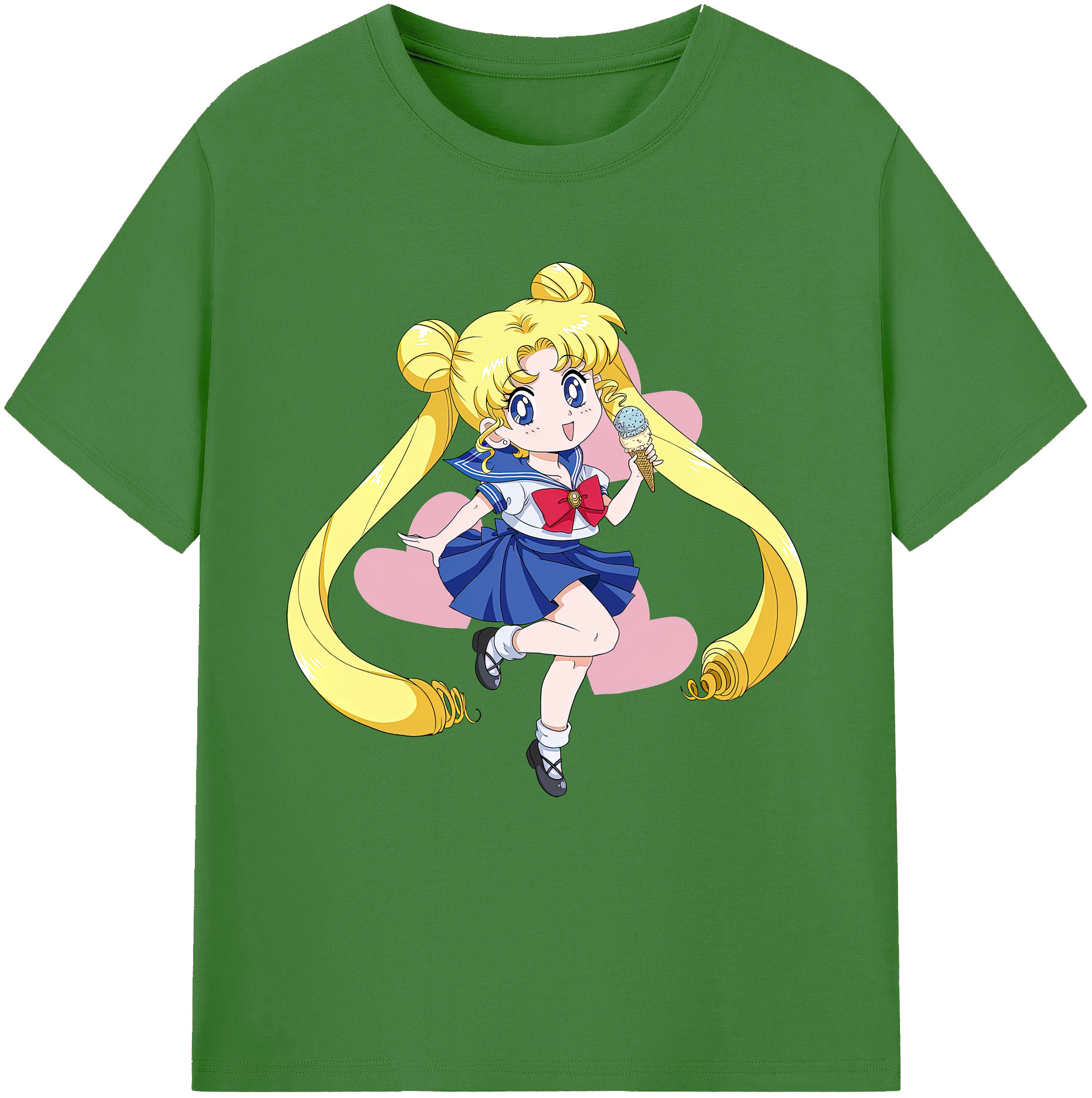 （画像用） 美少女戦士セーラームーン 愛野 美奈子 あいの みなこ Sailor Moon Aino Minako レディースカジュアルプリントTシャツ（綿100％）